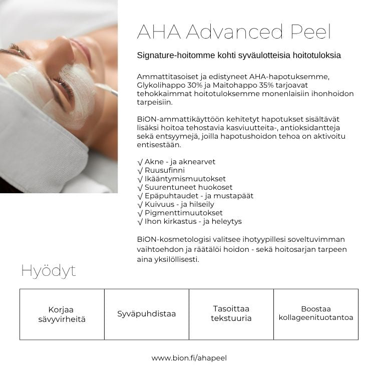 Tutustumistarjous - Bion AHA - Advanced Peel