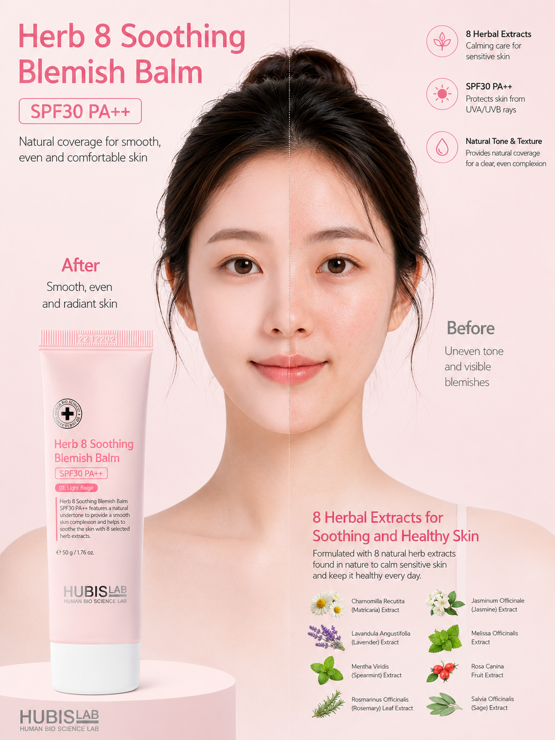 Herb 8 Soothing Blemish Balm SPF30 PA++ 50g