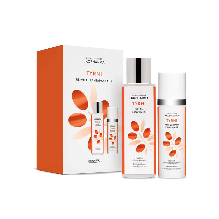 Ekopharma Tyrni Re-Vital Lahjapakkaus - päivävoide ja kasvovesi