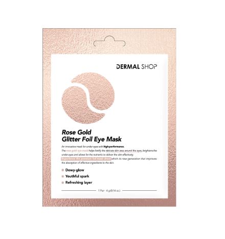 Rose Gold Glitter Foil Eye Mask